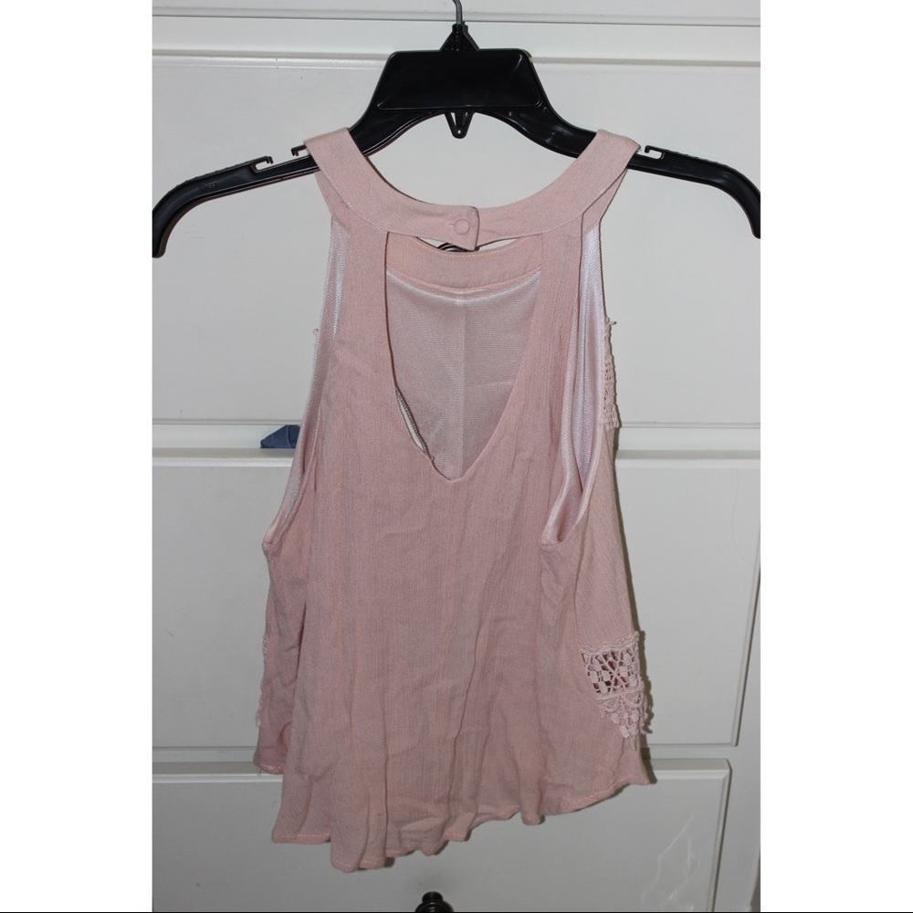 Pink Embroidered Tank - Picture 2 of 2